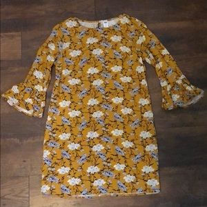 Mustard floral dress